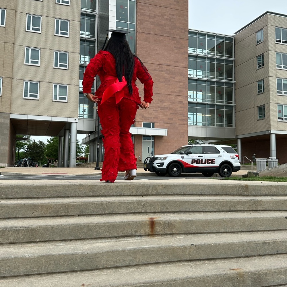 Elegant Red Women's Pantsuit